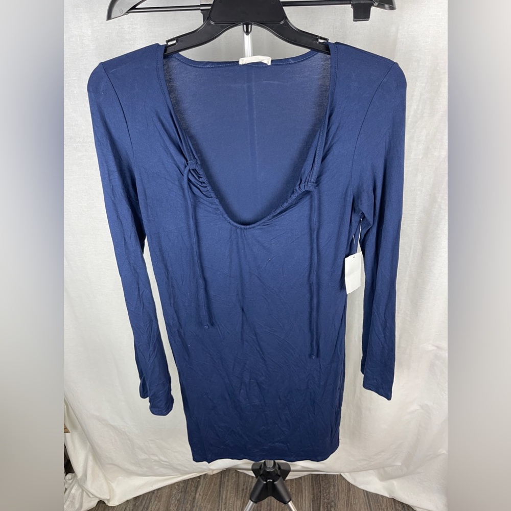 Love Appello Navy Blue Long Sleeve Midi Dress Size Medium (8-10) NWT - Picture 2 of 7